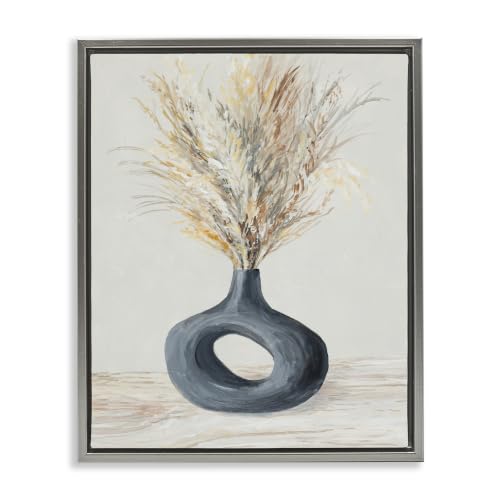 Country Grain Modern Vase, 16 x 20 Inch Canvas in Floater Frame