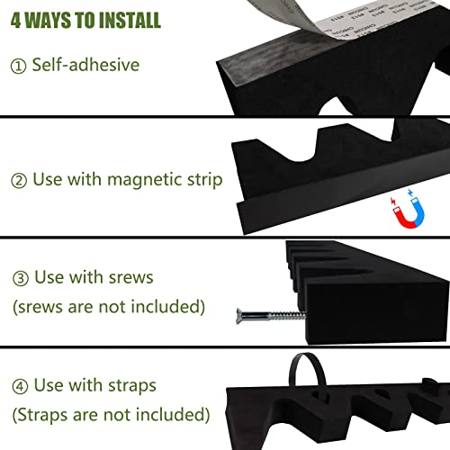 Funryer 2Pcs Gun Racks For Gun Stroage, Rifle Rack For Gun Safe Gun Holder For Rifle And Shotgun, Foam Material With Magnetic Strip Indoor Wall Mount #TOP4