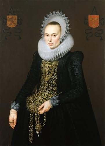 Toile Murale Justina Van Teylingen Peinture Cornelis Van Der Voort Salon 60x90