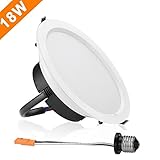 LE 18W Dimmable 6-Inch LED Retrofit Recessed Lighting, 100W Incandescent (36W Fluorescent) Bulbs Equivalent, E26 Base, 1100lm, Warm White, 3000K, Recessed Ceiling Lights, Recessed Lights, Downlight