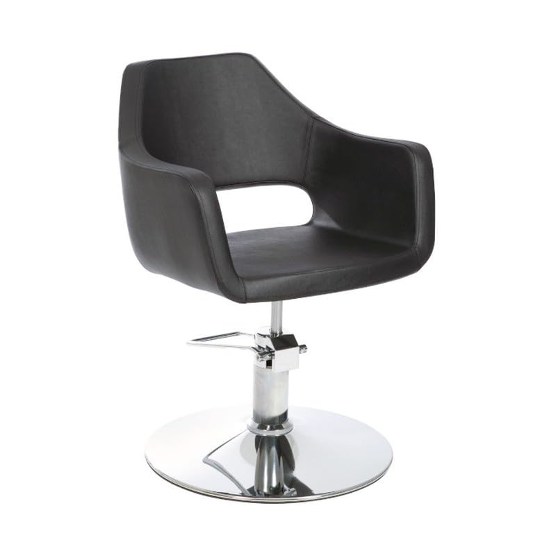 Malys Equipements – Sillón de peluquería Vera – Asiento monobloc, bomba hidráulica, espuma de alta densidad – Silla para profesional, negro