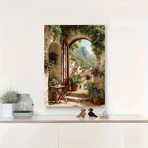 Tableau sur toile pour agrandir une pièce vue rustique 70 x 100