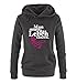 Produktbild Comedy Shirts - Man muss das Leben tanzen. - Damen Hoodie - Schwarz / Weiss-Pink Gr. L