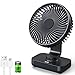 ArsMotin Ventilador de Mesa USB con Oscilación Automática, Batería 4500mAh Recargable, Silencioso, 4 Velocidades, Pantalla Digital, Carga Rápida, Portátil para Hogar, Oficina, Dormitorio, Exteriores
