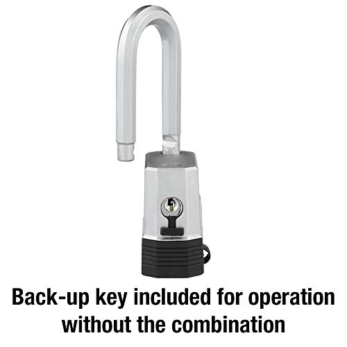Master Lock Outdoor Combination Lock, Heavy Duty Weatherproof Padlock, Resettable Combination Lock For Outdoor Use, M176Xdlh,Silver #TOP4