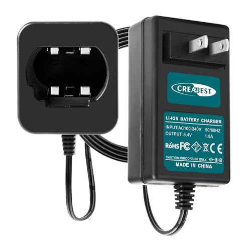 Creabest 8.4V Li-ion Battery Charger Compatible with Dewalt DCB080 DW4390 DCF680N1 DCF680N2 DCF680G2 (Only for Li-ion Batteries)