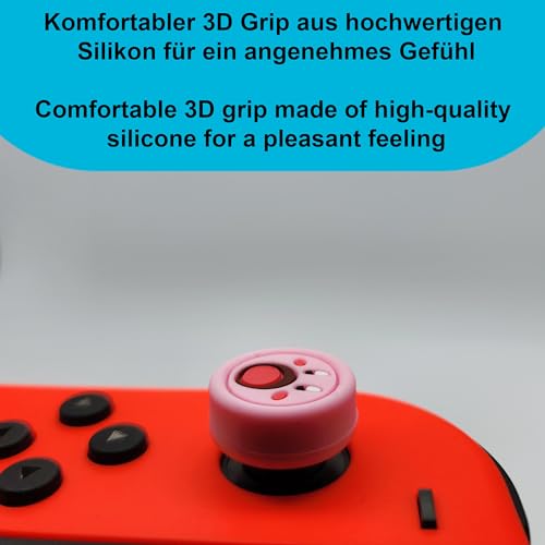 MatoSan Thumbstick Grip Caps for Switch – Soft Silicone Joystick Covers for Switch & OLED – Non-Slip Controller Grips – Thumb-Stick Accessories