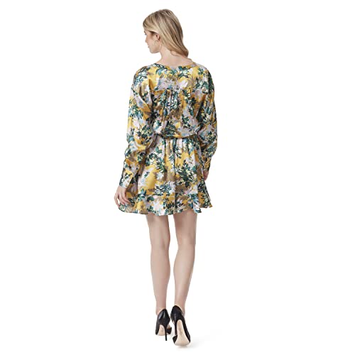 Jessica Simpson Women's Shiloh Button Up Front Dress, Bloom Field-Golden Rod #TOP2