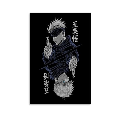 YUYUMEGDE Anime Jiujitsu Wujo Satoru Poster Decorative Painting Canvas Wall Art Living Room Poster Bedroom Painting Wall Art Picture Print Modern Family Room Decor 16 x 24 Inches (40 x 60 cm)