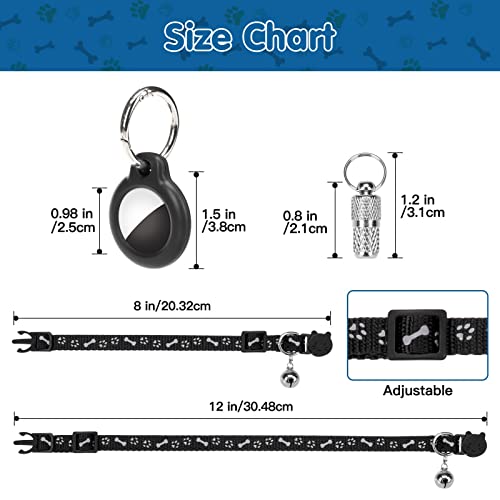 DILLYBUD Airtag Cat Collar Holder Reflective Air Tag Cat Collars Breakaway with Bell, Silicone Waterproof Airtag Case… - Image 7