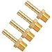 Hose Fitting, SUNGATOR Brass Hose Barb Fitting, Adapter, 1/4" Barb x 1/4" NPT Male Pipe (4-Pack)