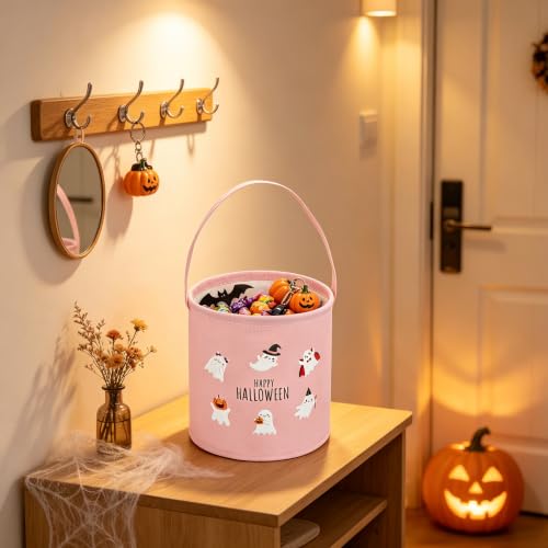 Image of ESSME Halloween Basket, Ghost Baskets,Gifts Bins,Book Bins Empty.(Happy Halloween)