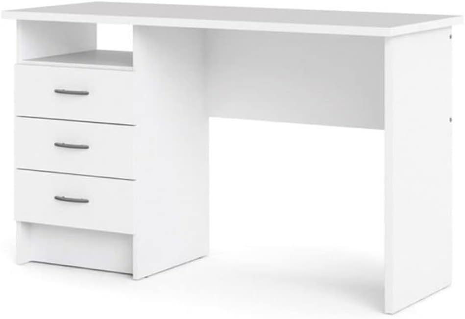 Whitman Desk with 3 Drawers, White