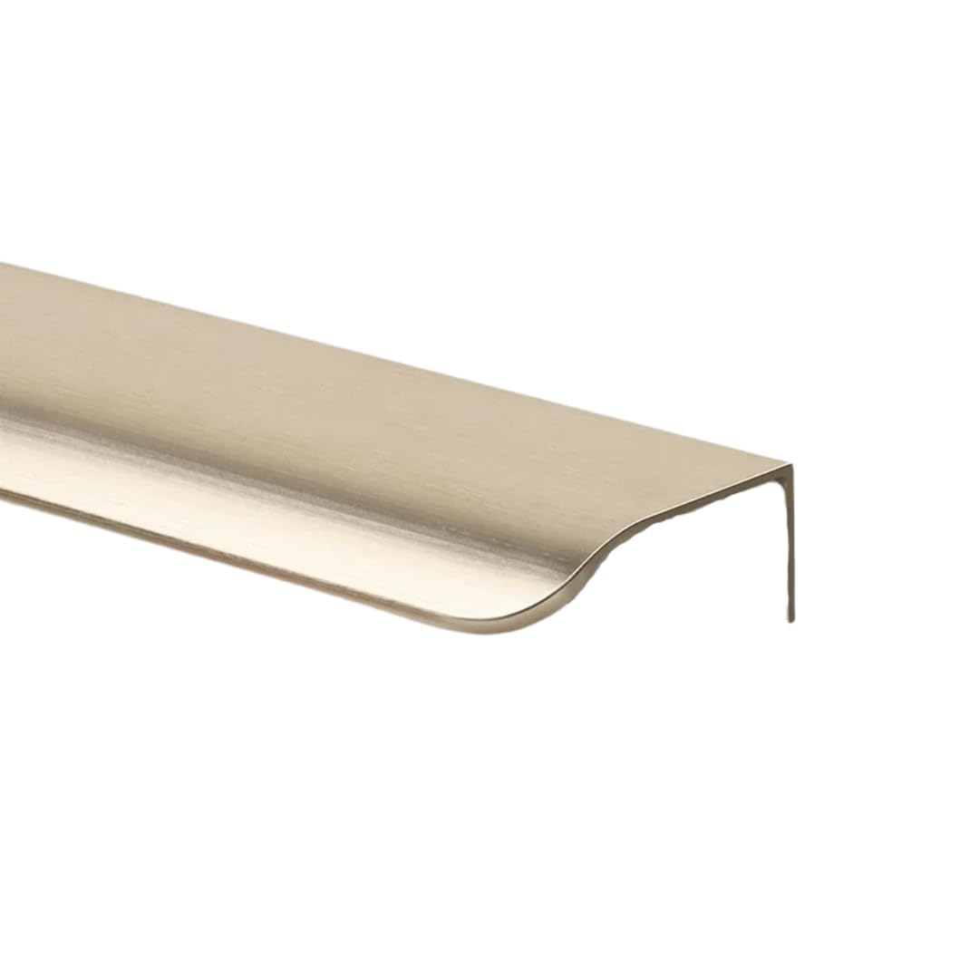 Modern Concealed Cabinet Handle – Edge-Wrapped for Furniture Brushed Gold 400mm
