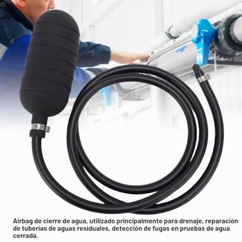 Mantenimiento de tuberías sin inundaciones usando tapón de goma inflable 3