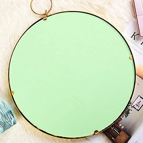 Wall Round Mirror, 1 Piece Black Metal Framed Wall-Mounted Decorative Mirror with Hanging Ring, Vintage Glass Mirrors for Vanity Bathroom Bedroom Hallyway Living Room