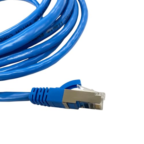 Cable Ethernet S/FTP Cat 6A 10ft con Boot Azul miniatura 2