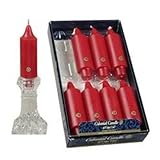 Colonial Candle 5 Inch Grande Classic Candle - Traditional Cranberry - Box of 8