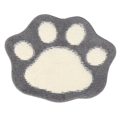 HIAKDOFT Alfombra de Baño Antideslizante de Poliéster Absorbente con Diseño Decorativo de Patas para Cuarto Baño y Hogar Alfombrilla y Práctica para