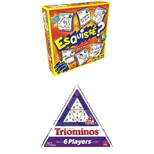 Goliath. Pack Jeux de Société 6 Joueurs. Esquissé et Triominos 6 Joueurs. Jeux de Société. 2 à 6 Joueurs. A Partir de 6 Ans.