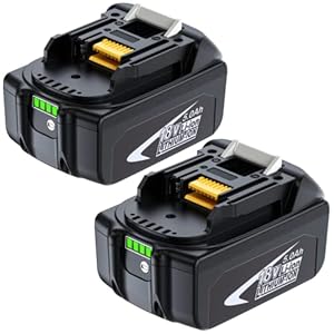 remplacement pour makita 18v 5.0ah, batterie de remplacement makita 18v bl1860b bl1820b 1830b 1840b 1850b, compatible avec les outils makita 18v s'adapte au chargeur original makita
