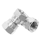 Hohopeti 2 Pcs Hydraulic Female to Female Equal Swivel Joint Adapter Connector Bsp Optimal Fluid Transmission Versatile for Industrial Agricultural Use