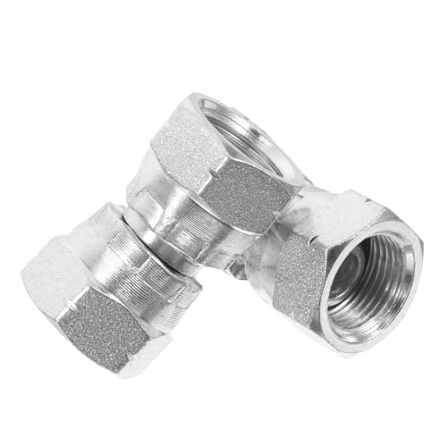 Hohopeti 2 Pcs Hydraulic Female to Female Equal Swivel Joint Adapter Connector Bsp Optimal Fluid Transmission Versatile for Industrial Agricultural Use