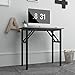 Need Small Computer Desk 31.5 inches Folding Table No Assembly Sturdy Small Writing Desk Folding Desk for Small Spaces, Grey AC5-8040-LB