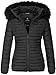 Produktbild Navahoo Designer Damen Winter Jacke Steppjacke Stepp Winterjacke B655 [B655-Aran-Schwarz-Gr.L]