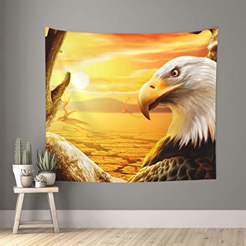 Tapisserie imprimée aigle 3D tenture murale esthétique salon chambre 152x130cm