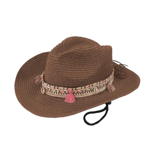 Sombrero Vaquero de Paja Ancho para Mujer miniatura 3