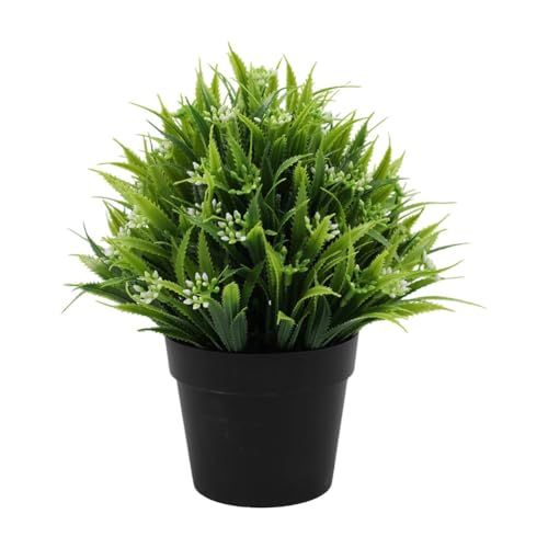 FUANA Plantas artificiales con macetas de plástico para decoración de escritorio del hogar y la oficina