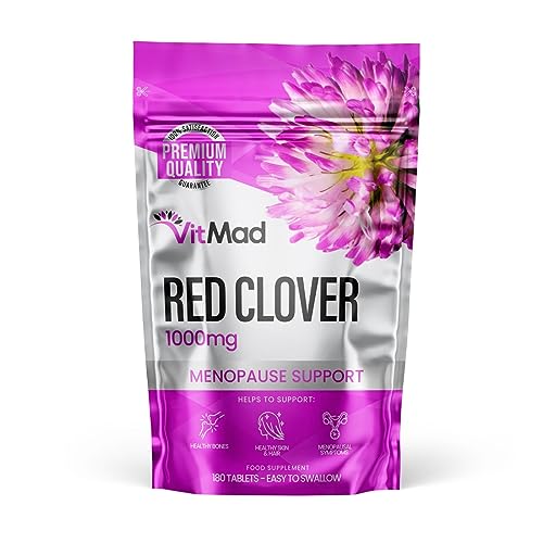 Red Clover Extract 1000mg 180 Tablets - Menopause Health Support