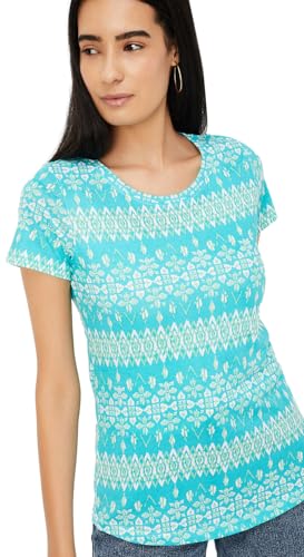 Image of Max Women Cotton Blend Solid Regular Fit T-Shirt