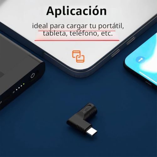 Adaptador de alimentación chenyang con entrada DC 4.5x3.0 mm a USB C 65W angular 6