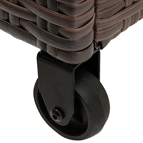 HLJMAQ Auflagenbox Kissenbox Gartenbox Gartentruhe Aufbewahrungsbox Braun – Bild 7