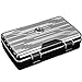 Humidor do cygara przenośny z higrometrem i nawilżaczem pudełko na biurko z drewna cedrowego pudełko podróżne pojemnik do przechowywania wyślij nóż do cygara mieści do 5-10 cygar (srebrny)