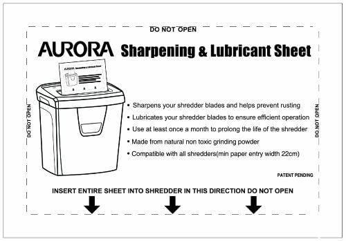 Folhas Lubrificadoras para Fragmentadora 12 Folhas - Aurora