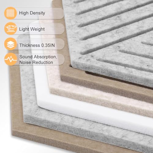 Image of Climberty 10Pcs Felt Bulletin Board Tiles with 50 Thumbtacks, Hexagon Vision Board Wall Decor, Self-Adhesive Photo Pin Board Panels for Notes, Office & Home DIY Display