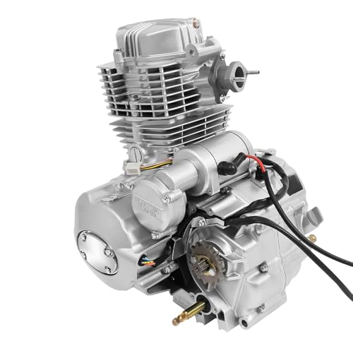 4 Stroke Engine Motor 250CC, 4-Stroke Single Cylinder Engine 14KW 5 Speeds Transmission, Aluminum Engine Motor Kit with Electric & Kick Start for 200CC 250CC Dirt Bike ATV Models
