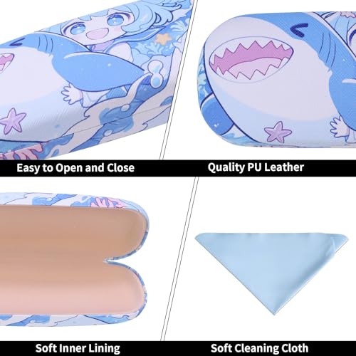 Image of PERFECTSIGHT Hard Shell Eyeglasses Case, PU Leather Protective Glasses Case, Cute Eyeglass Case for Women Men Girls