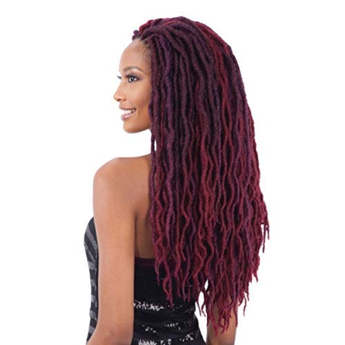 Freetress Braids 2X BO LOC 18" Synthetic Crochet Braid (Pack of 4, 1 Jet Black)