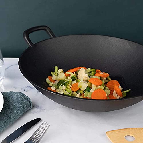 Wok de Hierro Fundido Grande No Adhesivo 70 cm miniatura 2