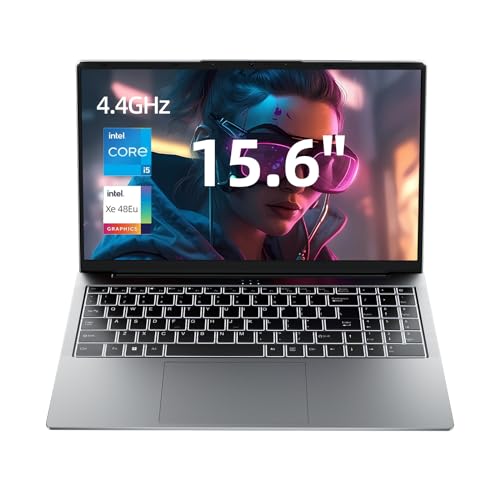 jumper 15.6 Inch Laptop, Core i5-12450H Processors Notebook, 1920×1200 FHD IPS Display (16:10), 16GB DDR4 RAM 512 SSD Laptops, BluetoothT 5.1, WiFi-5, Dual-Band Wi-Fi, UK Keyboard Film.