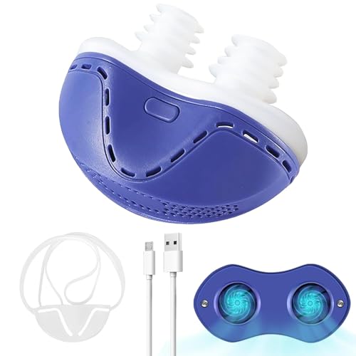 Anti Snoring Device - Mini SleepApnea Devices - Variable Anti Snoring Aid - Upgraded Stop Snoring Solution - Suitable for All Nose Shapes - Blue -GR
