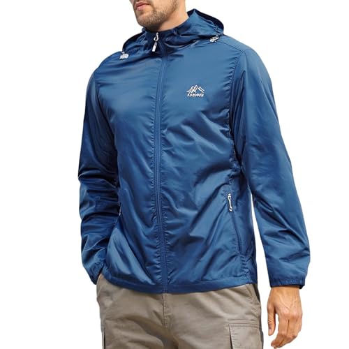 Generisch Chubasquero para hombres y mujeres, protección solar de verano, transpirable, chaqueta de protección solar, chaqueta de trekking, chaqueta cómoda para exteriores, ropa de montaña, chaqueta