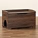 Baxton Studio Mariam Modern and Contemporary Walnut Brown Finished Wood Cat Litter Box Cover House