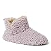 Dearfoams Women's Chelsea Faux Fuzzy Sherpa Indoor House Bootie Slipper, Elderberry, Large