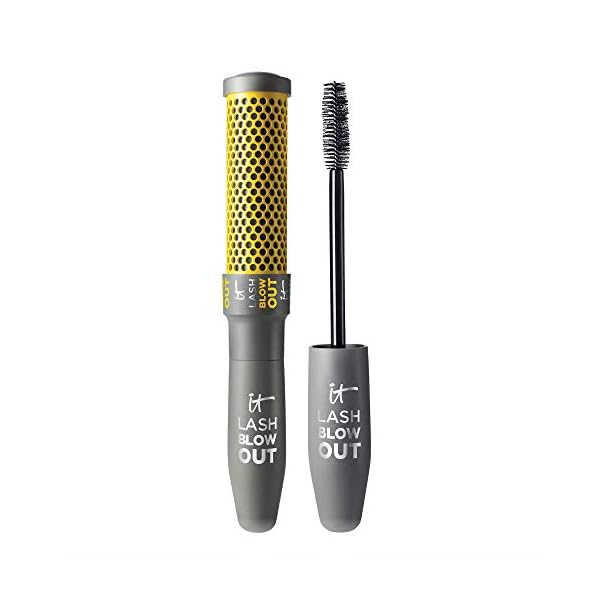 IT Cosmetics Lash Blowout Mascara, Black - Lifts, Volumizes & Separates Lashes - Unique Wand Developed with Drybar - Contains Biotin - 0.24 fl oz