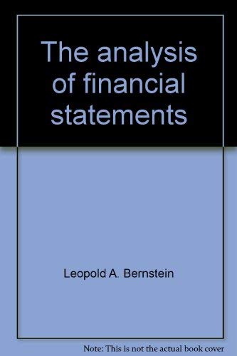 The analysis of financial statements 087094164X Book Cover